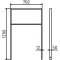 Lean-on hoop of flat bar steel | 50 x 12 mm | with cross bar | total width: 750 mm | hot-dip galvanized